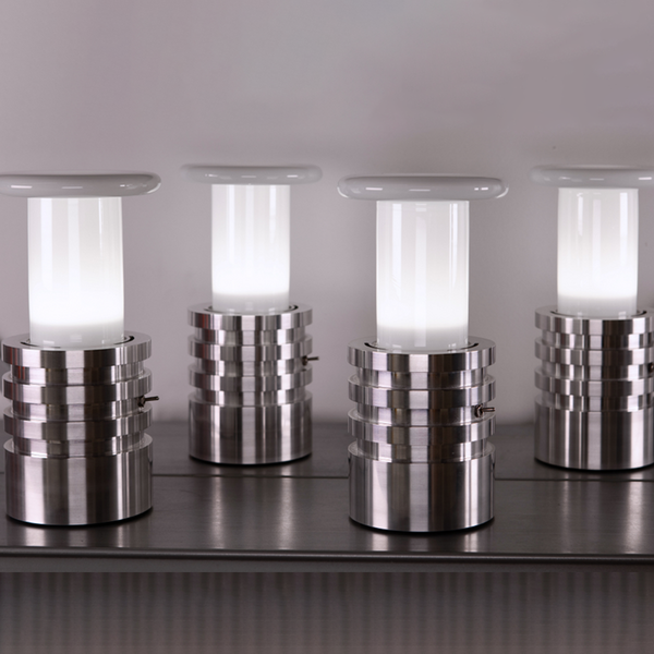 Mycelium Lamp in Glossy White