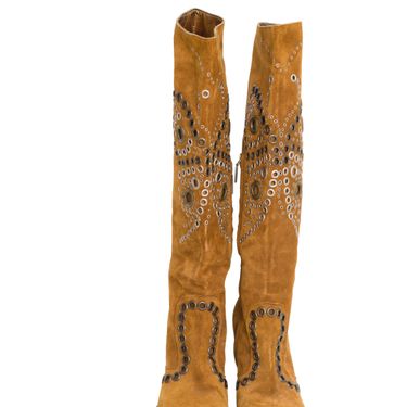 Dolce and Gabbana Butterfly Knee High Boots