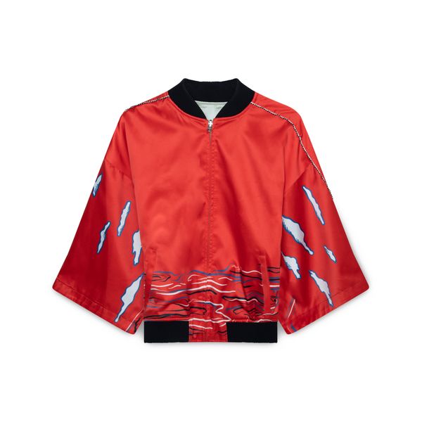 Opening Ceremony Kimono Silk Bomber Jacket