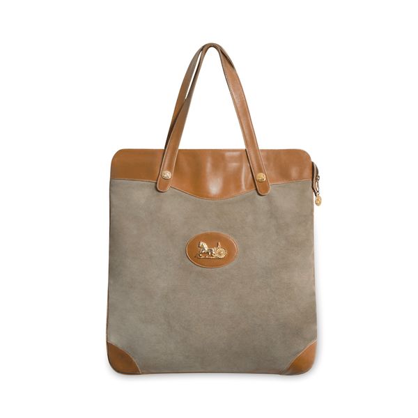 Vintage Celine Suede and Leather Tote