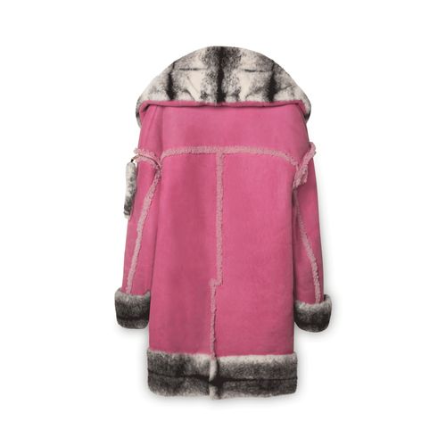 Astrid Andersen Pink Shearling and Mink Fur Coat