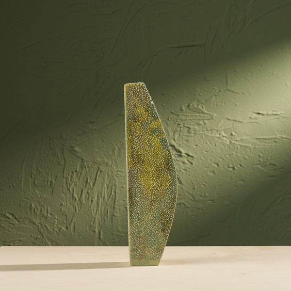 'Condensation' Series C6, Glazed Ceramic Sculpture in Green by Eunsol Kim, The Netherlands, 2025"