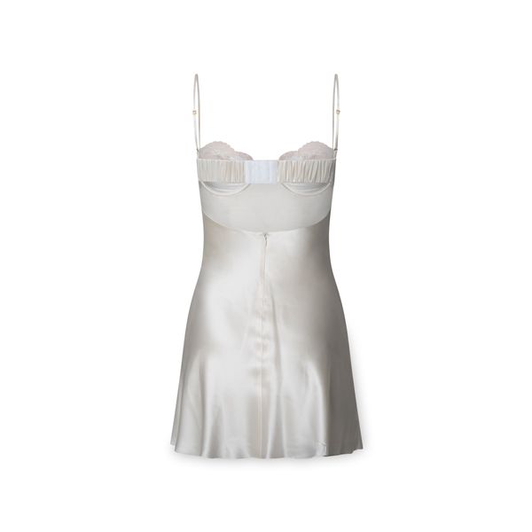 Underwire Slip Dress in Pearl