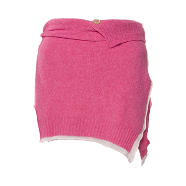 Jacquemus Twisted-Wrap Mini Skirt