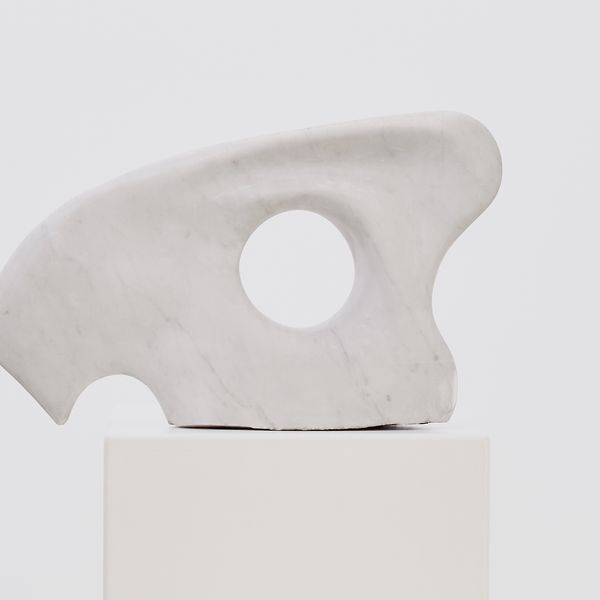 Biomorphic Carrara Marble Sculpture