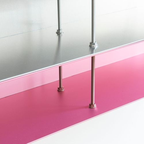 Unit Pink (Miami), Aluminium Shelf Series By Giseok Kim