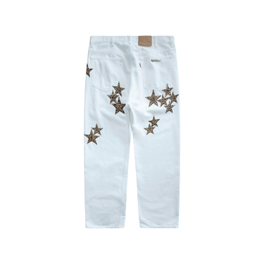 Chrome Hearts Silver Embellished Levi's 