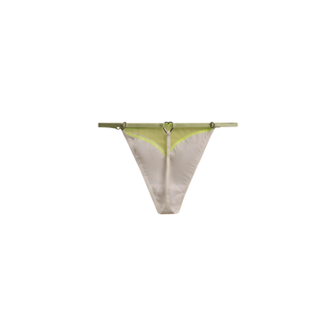 Ivory and Green Numilia Thong