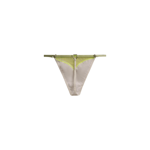 Ivory and Green Numilia Thong
