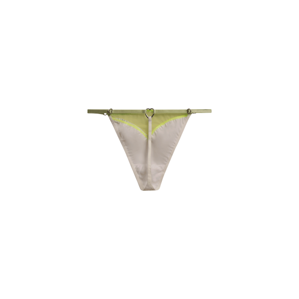 Ivory and Green Numilia Thong