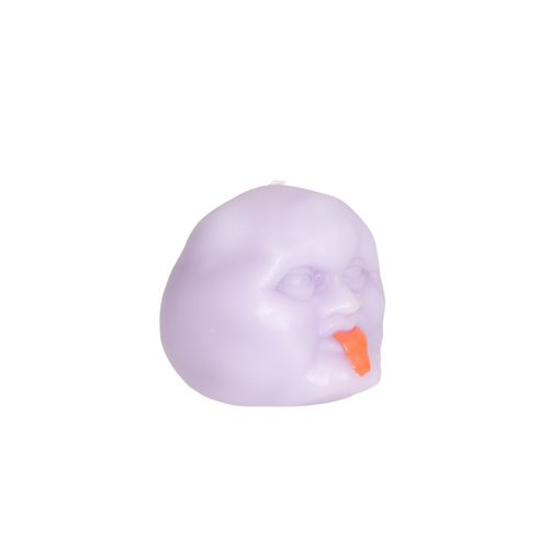 Purple Sculpted Head Candle
