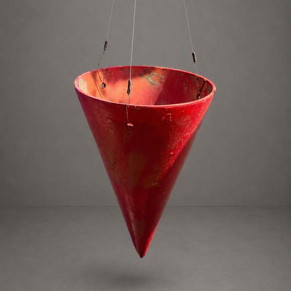 HANGING RED CONE PLANTER
