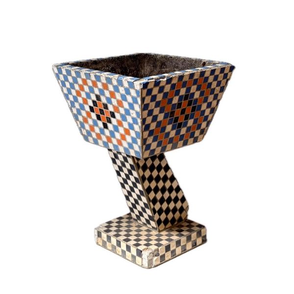 FRENCH MOSAIC TILE VESSEL, 1960S - LARGE