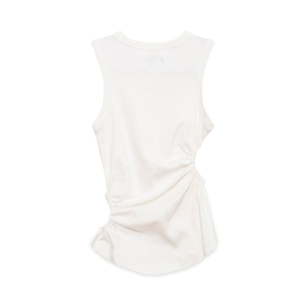 White Camino Cut-Out Tank Top