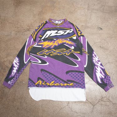 Vintage Purple 'Msr Racing' moto shirt