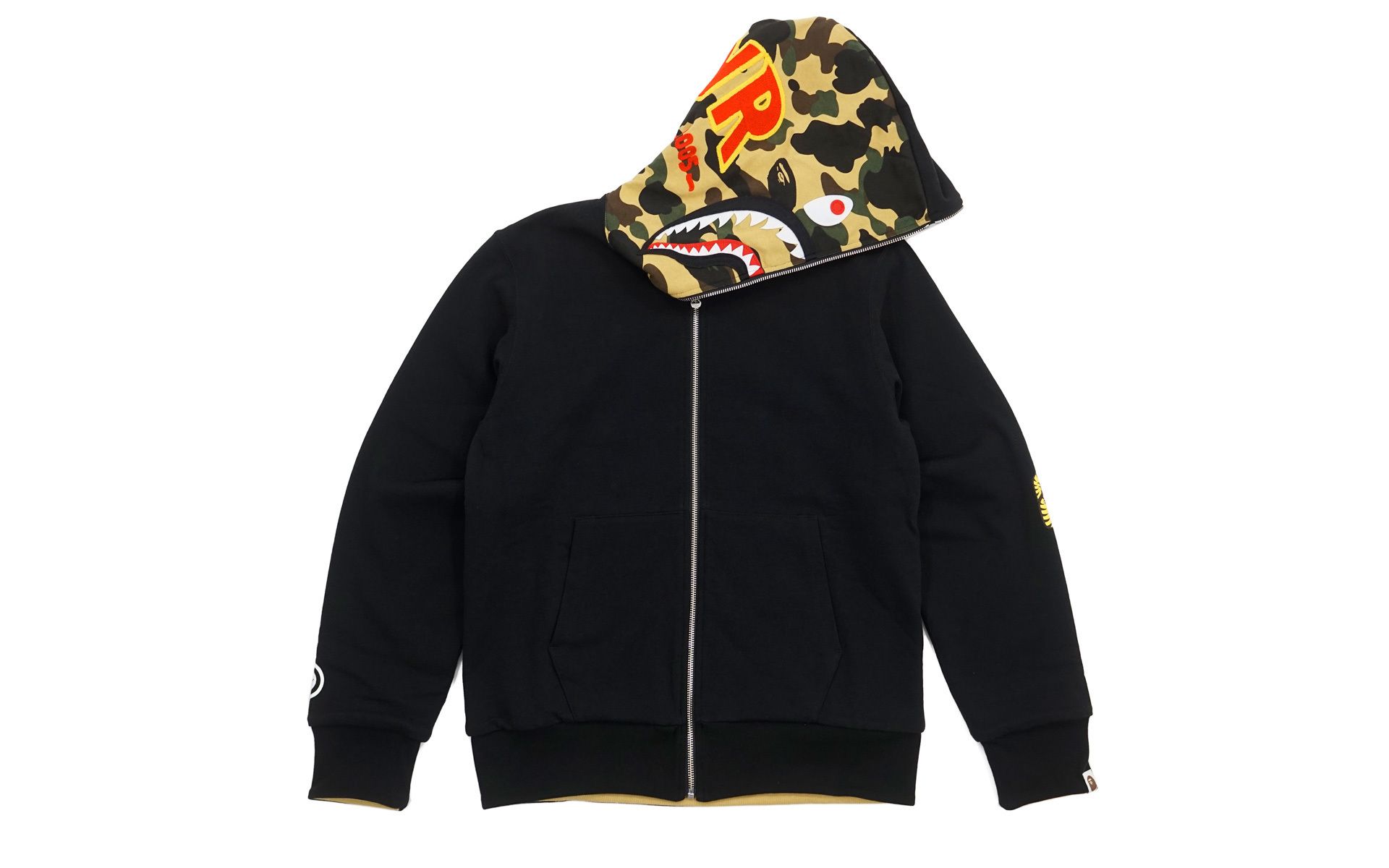 BAPE Ultimate 1st Camo Reversible PONR Shark Full Zip-Up Hoodie by