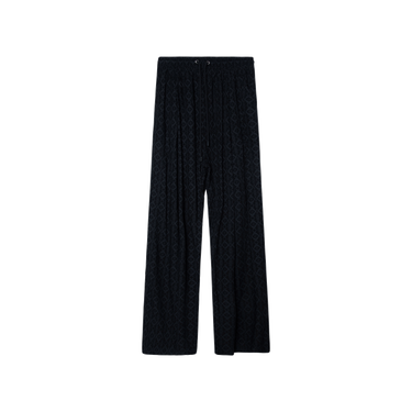 Oversized Viscose Pant in Black