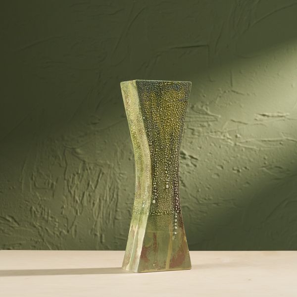 'Condensation' Series C5, Glazed Ceramic Sculpture in Green by Eunsol Kim, The Netherlands, 2025"