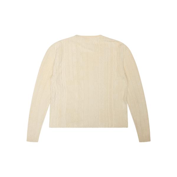 Vintage Hermés Cream Cable Knit Sweater