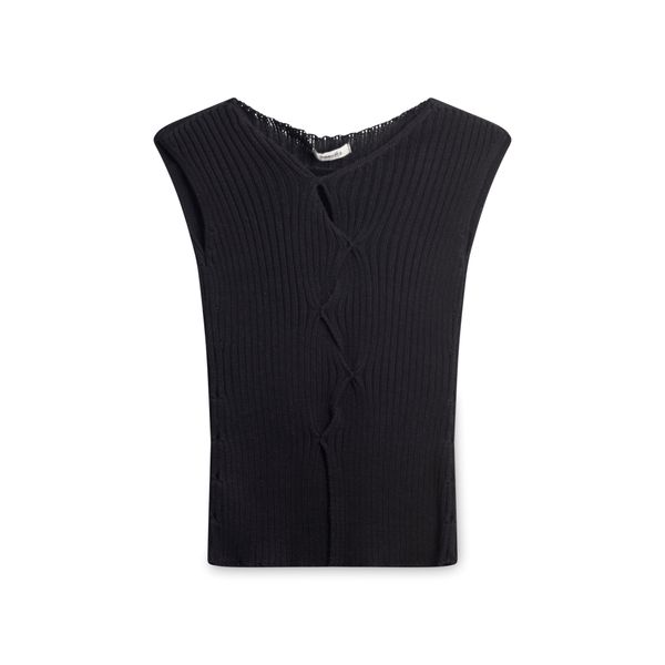 Black Ribbed Top