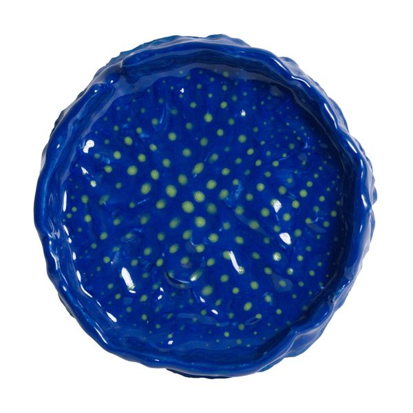 Blue and Green Dots Ashtray