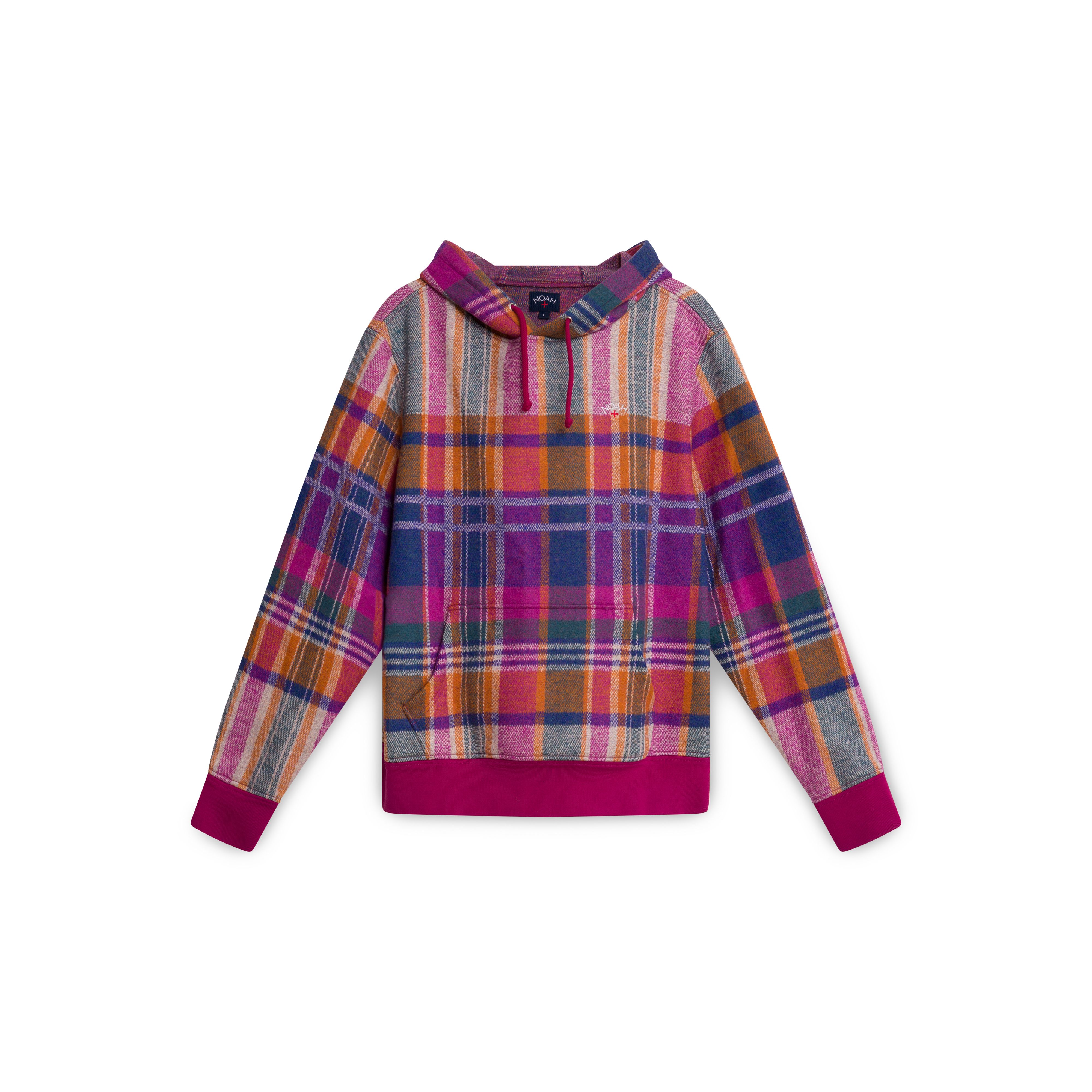 Noah wool check hoodie online