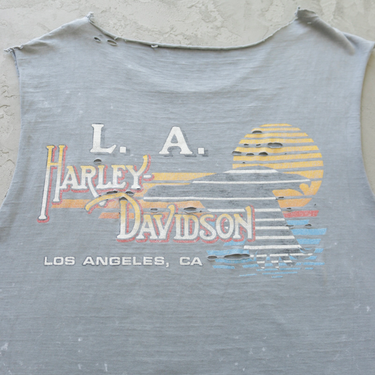 1980S HARLEY FADED CHOPPED TANK TOP 