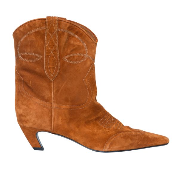 Khaite Dallas Suede Cowboy Boot 