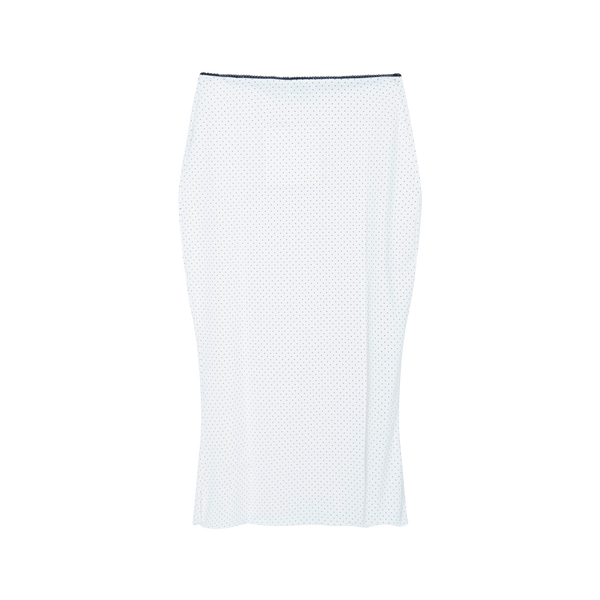 Freja White Midi Skirt