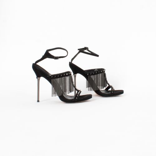 Brian Atwood Moultrie Fringe Sandals