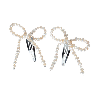 Freshwater Pearl Bow Clips