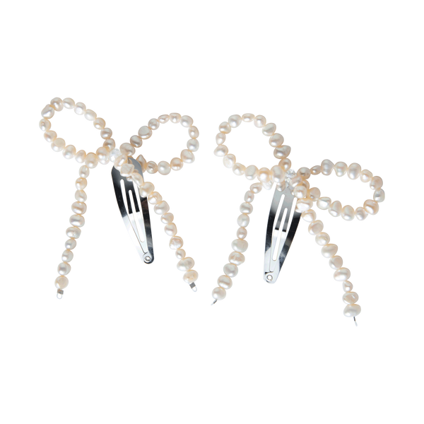 Freshwater Pearl Bow Clips