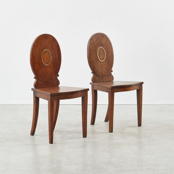 Pair of Regency Hall Chairs, UK, 1810s