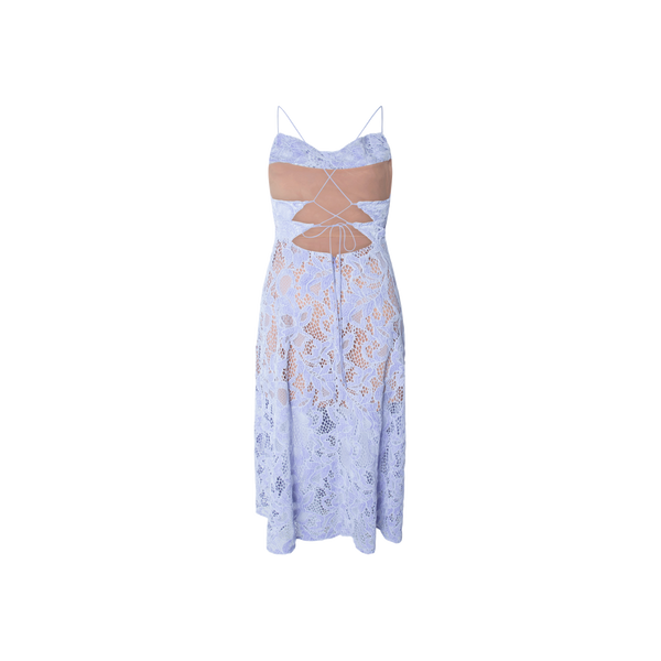 For Love & Lemons Purple Lace Midi Dress