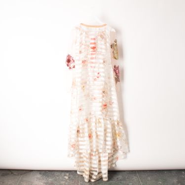 Fendi Floral + Stripe Organza Dress