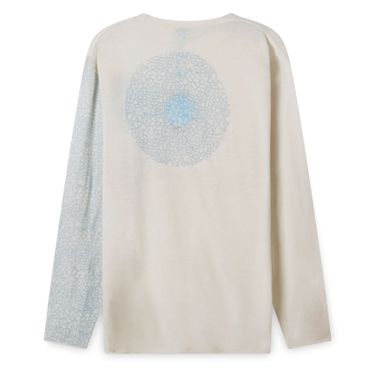 Blue One Sleeve Graphic Sweater