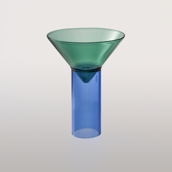 Martini Shot Glass Teal & Blue