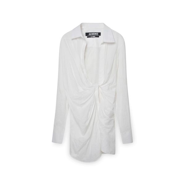 Jacquemus La Robe Bahia Gathered Minidress