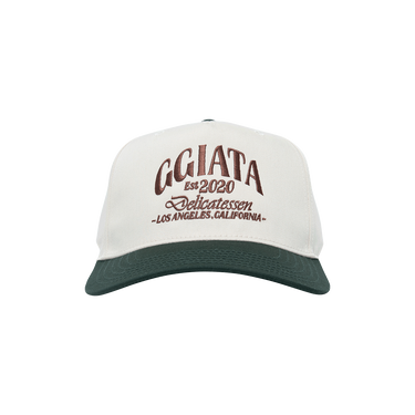 Ggiata Green & White Five Panel Hat 