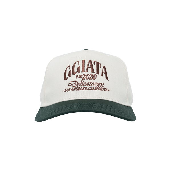 Ggiata Green & White Five Panel Hat 