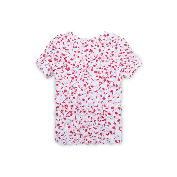 Saks Potts Smocked Polka Dot Top