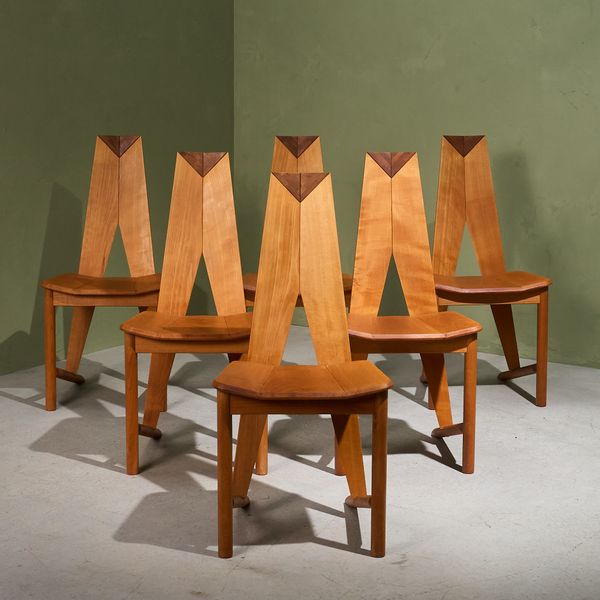 Set of 6 Dining Chairs by Søren Nissen and Ebbe Gehl for Seltz, France 1980