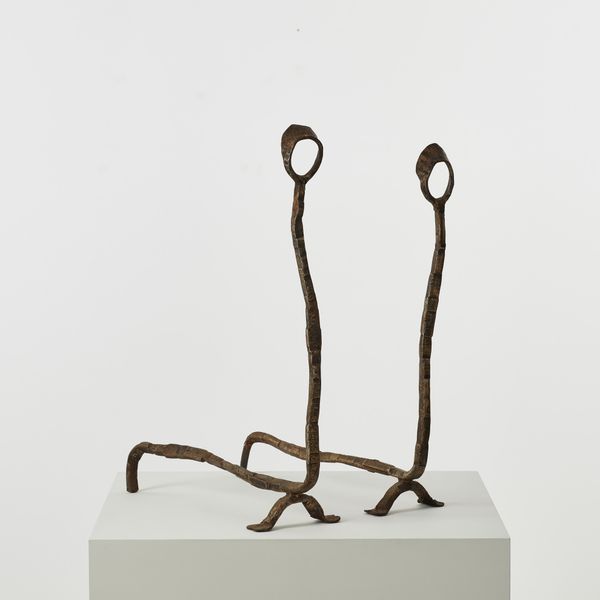 Salvino Marsura Alari Caminetto (Fire Andirons), Treviso, Italy, 1980s