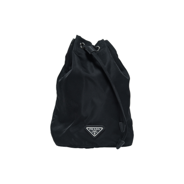 Prada Mini Black Nylon Pouch Bag