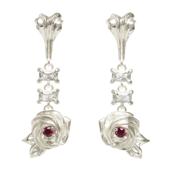 Rosette Drop Earrings