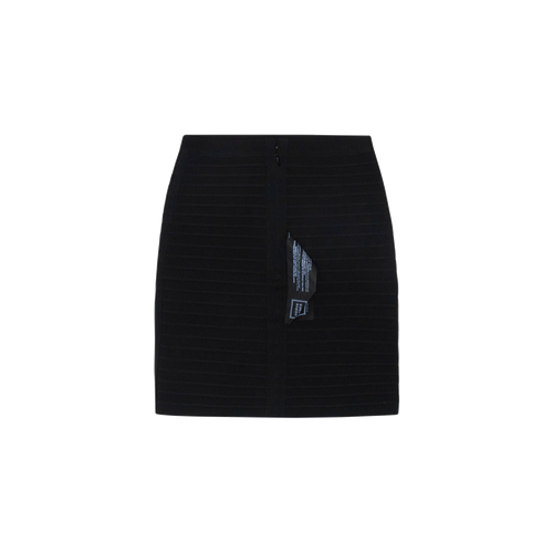 Herve Leger Black Bandage Lace Up Mini Skirt