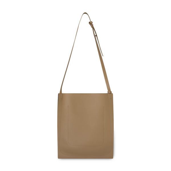 Adolfo Dominguez Flat Leather Tote Bag