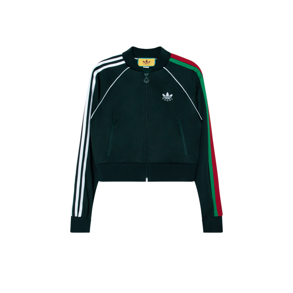 Gucci x Adidas 2022 Forest Green Striped Bomber