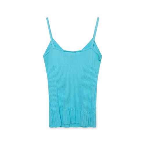 Willi Smith Blue Ribbed Tank Top