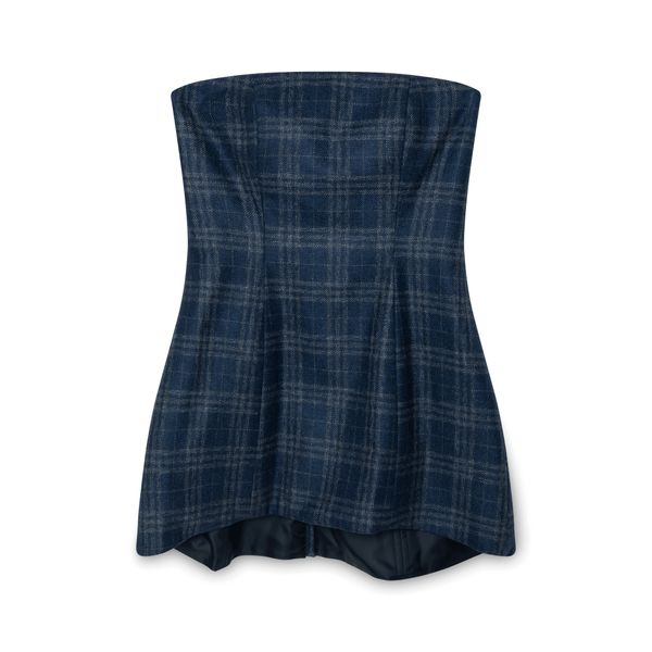 Blue Plaid Gumdrop Dress